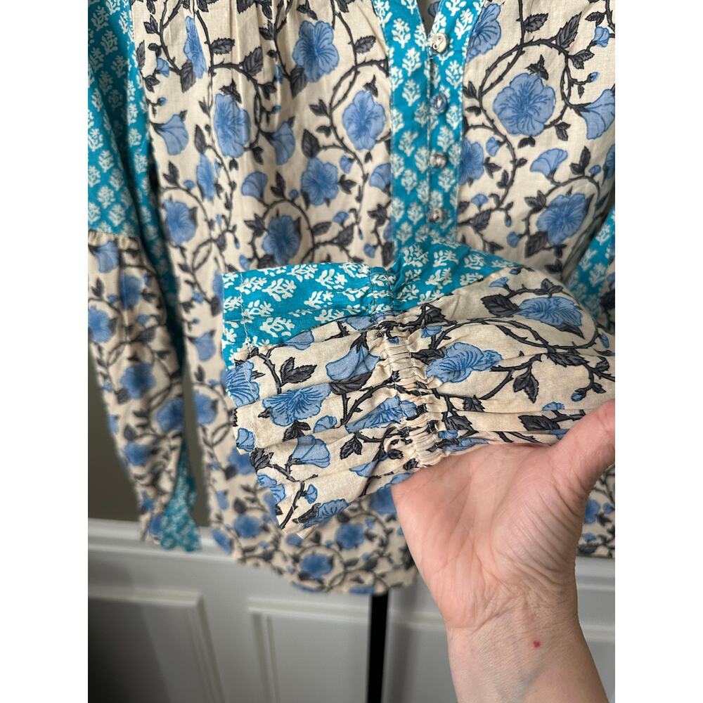 Sundance Women’s Floral Printed Explorer Top Size Petite Medium - Picture 5 of 7